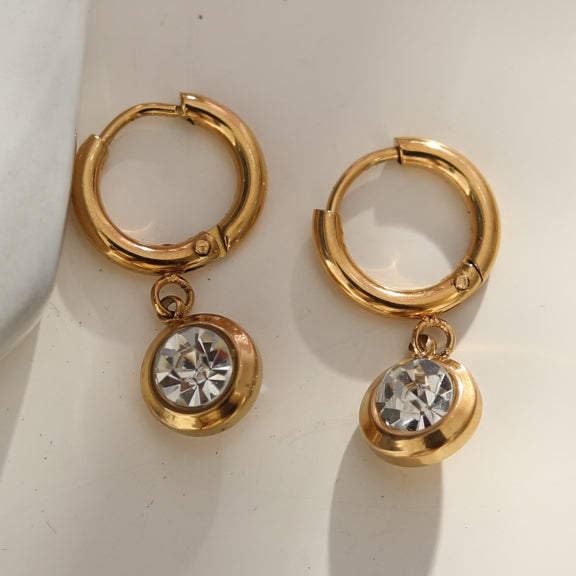 Boucles d'oreilles créoles en oxyde de zirconium ARTI