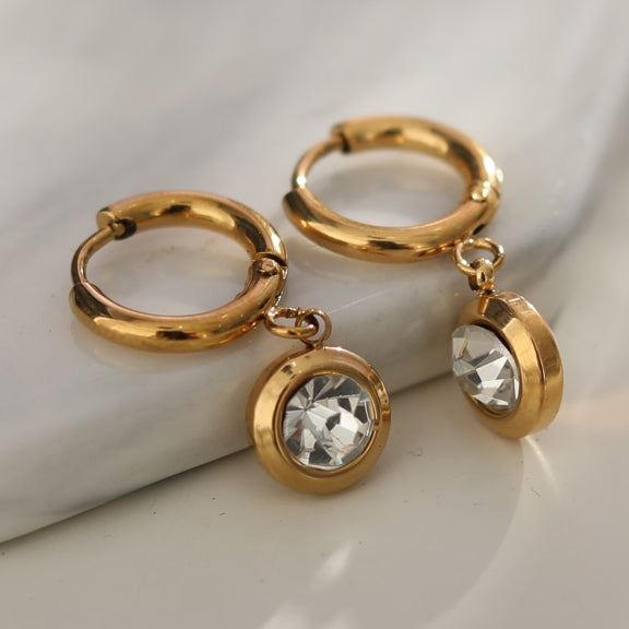 Boucles d'oreilles créoles en oxyde de zirconium ARTI