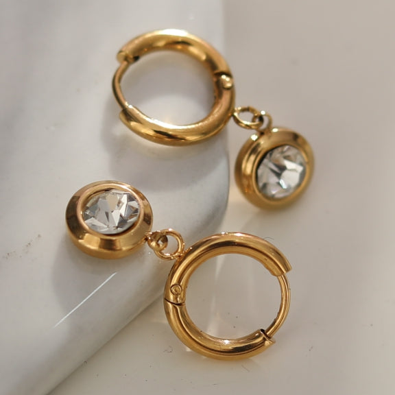 Boucles d'oreilles créoles en oxyde de zirconium ARTI
