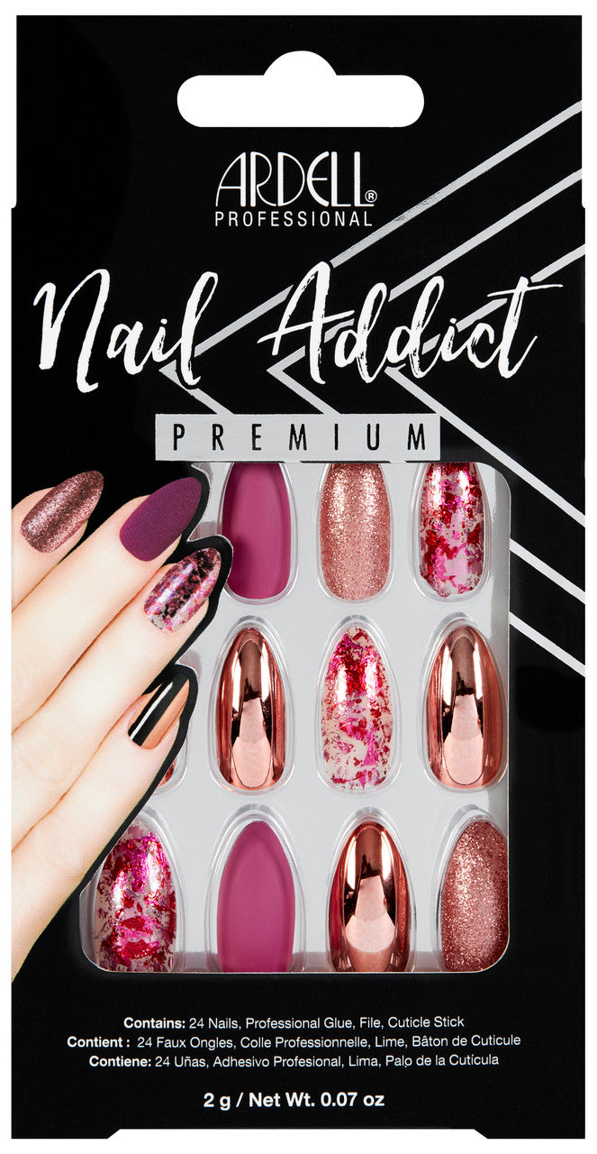 Ardel Nail Addict - Chrome Pink Foil Tips