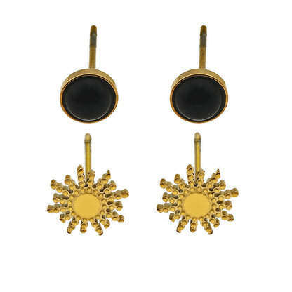 ASPEN Lot de 2 paires de clous d'oreilles