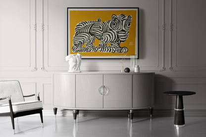 Japanese Tiger Art Print: Tokuriki Tomikichiro Abstract Giclee