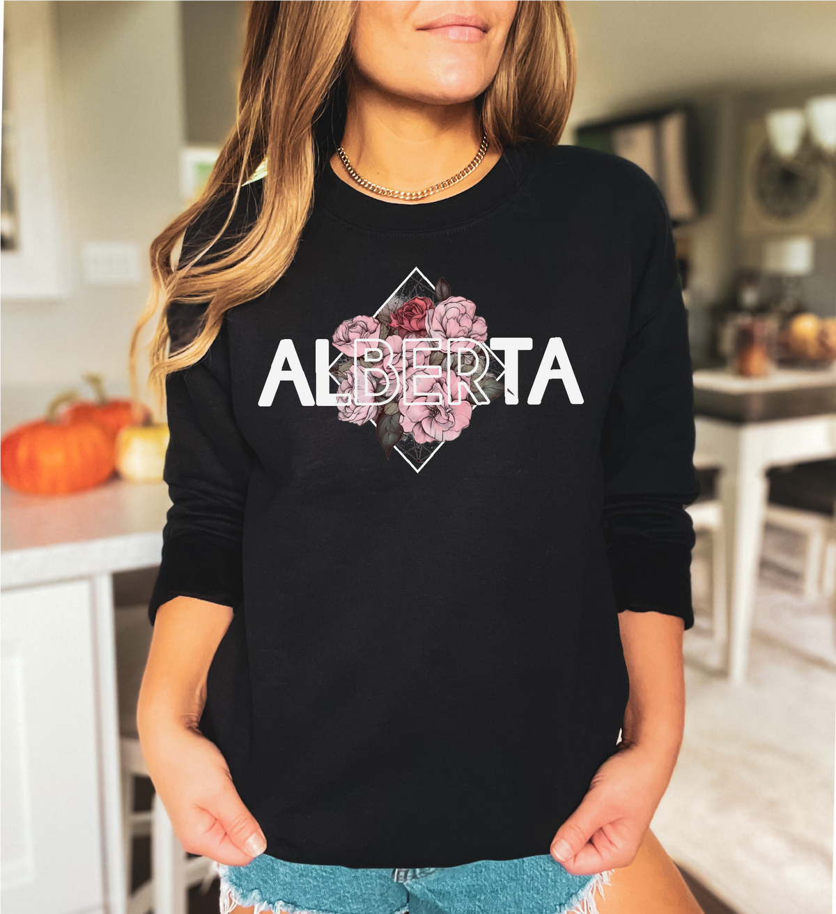 Chandail unisexe col rond Alberta Diamond | Vêtements Alberta