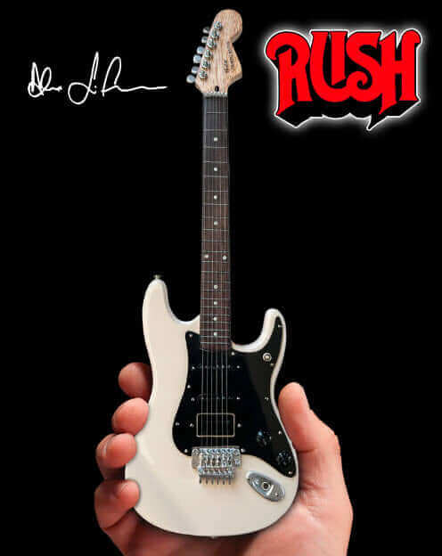 Alex Lifeson Hentor Sportscaster Miniature Guitar Model - Officially Licensed
