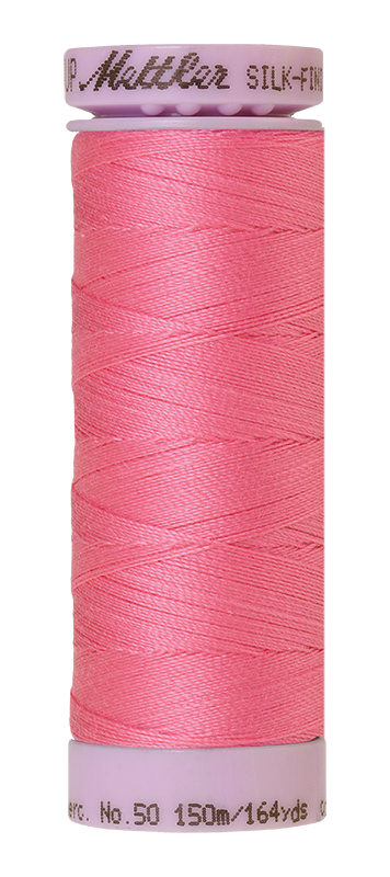 Fil de coton uni Mettler Silk-finish 50wt 164yd/150m Roseate