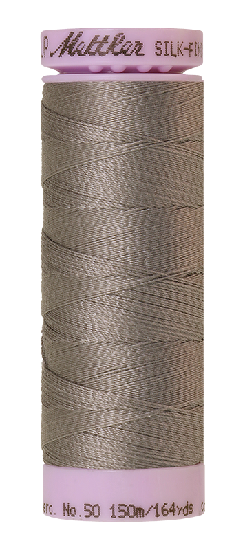 Fil de coton uni Mettler Silk-finish 50wt 150m (164yd) Rain Cloud