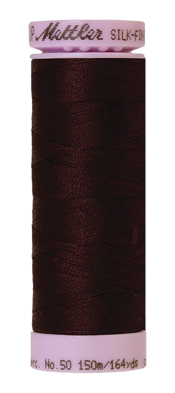 Fil de coton Mettler Silk-finish 50wt, 164 vgs/150 m, uni, acajou
