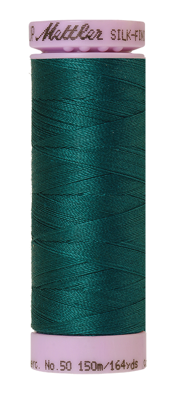 Mettler Silk-finish 50wt Solid Cotton Thread 164yd/150m Tidepool