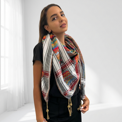 Koufia gris cendré vif | Fabriquée en Jordanie