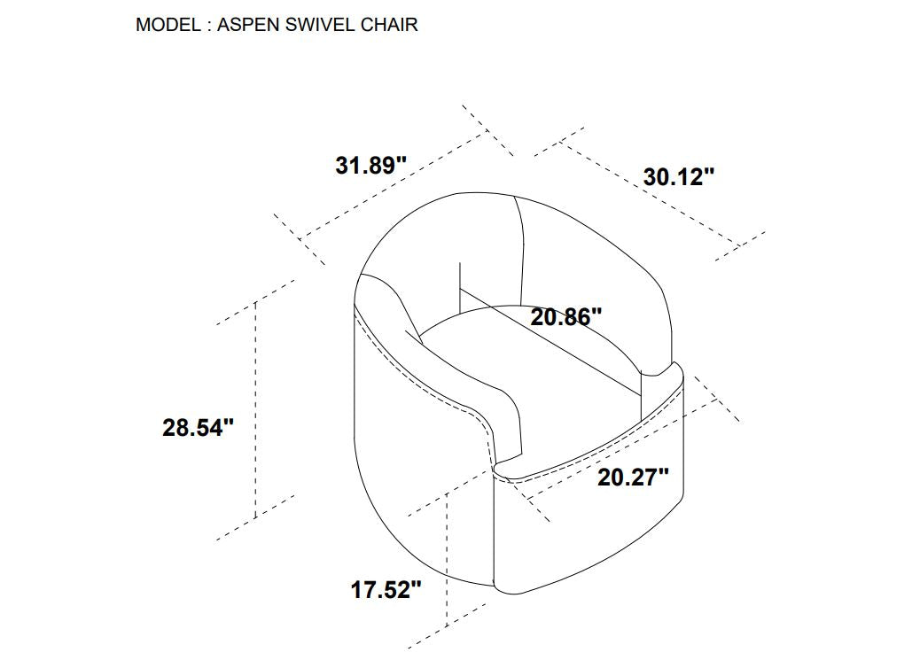 Fauteuil pivotant Aspen - Buff Beige