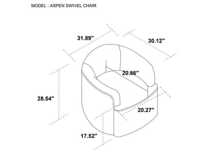 Fauteuil pivotant Aspen - Buff Beige