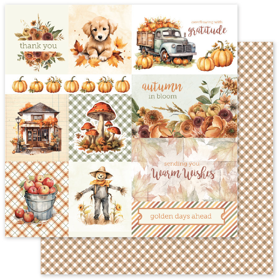 Autumn Florals Basics A 12x12 Paper (12pc Bulk Pack) 35454