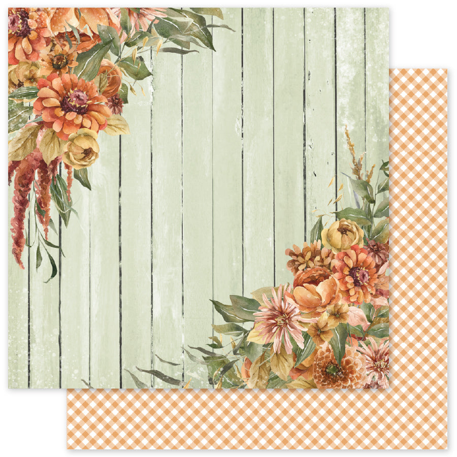 Automne Floraison Basics F Papier 30x30 cm (Lot de 12) 35469