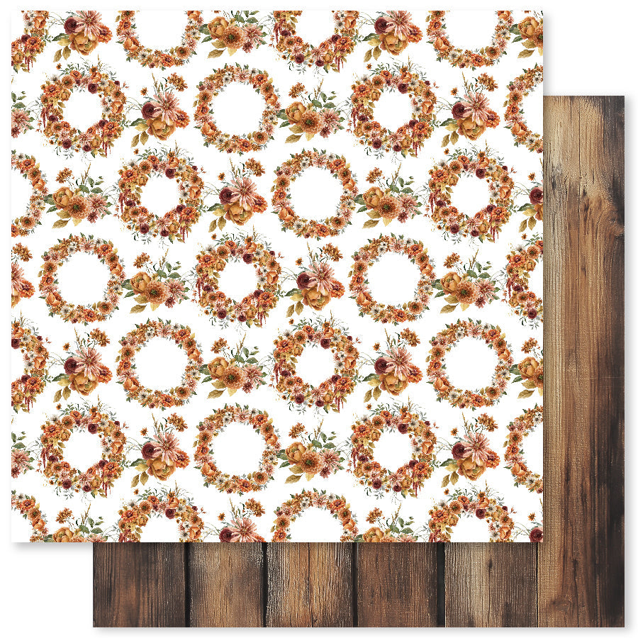Papiers 30,5 x 30,5 cm Fleurs d'automne C (Paquet de 12) 32970