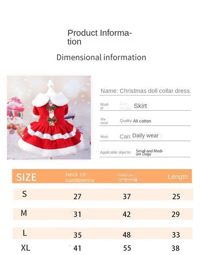 Robe de Noël Nicholas Noel pour chien | Tenue de fête de Noël