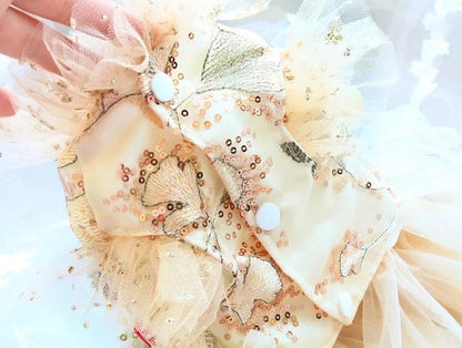 Robe florale d'automne pour chien | Tenue élégante de saison pour chien