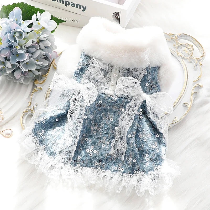 Robe de soirée à paillettes pour chien | Robe pour animal de compagnie