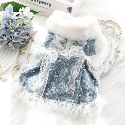 Robe de soirée à paillettes pour chien | Robe pour animal de compagnie