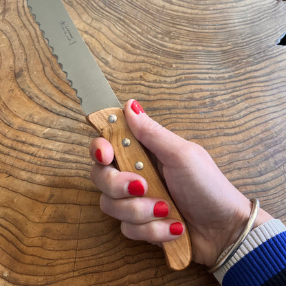 Couteau à Pain – Manche en Bois d'Olivier - 20 cm