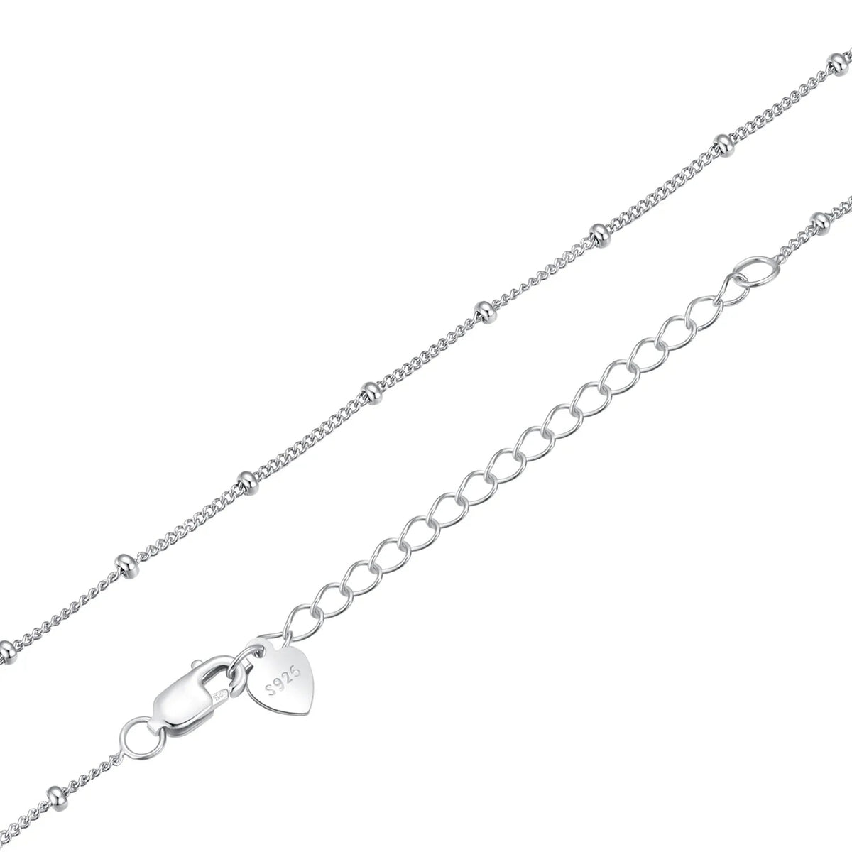 Élégance Intemporelle : Chaîne de Collier Ajustable en Argent Sterling 925 pour Femmes