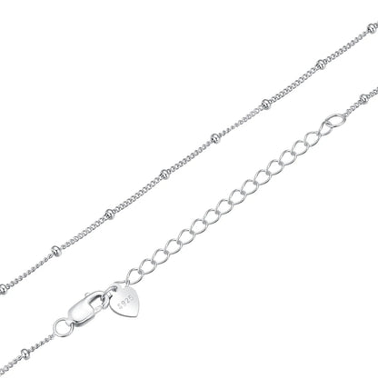 Élégance Intemporelle : Chaîne de Collier Ajustable en Argent Sterling 925 pour Femmes