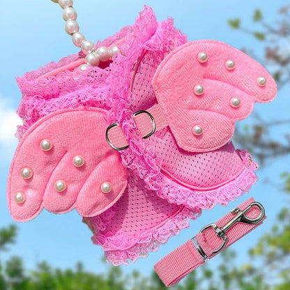 Angel Wings Dog Walking Set | Harness and Leash