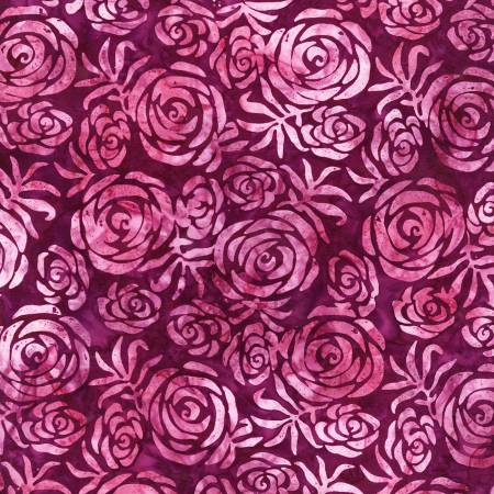 Timeless Treasures Tonga Batik - Roses en velours - B8382-VELVET