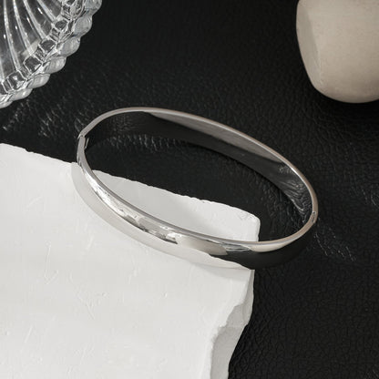 BAKOVAN : Bracelet jonc en argent de largeur moyenne pour homme ou femme