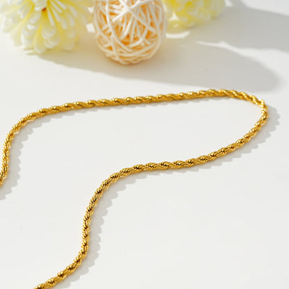 BALHAM : Collier en or texturé chaîne corde