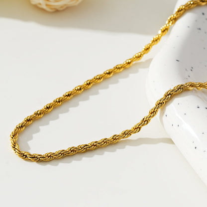 BALHAM : Collier en or texturé chaîne corde