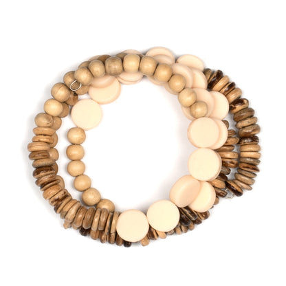 Bracelet spirale en bois et résine