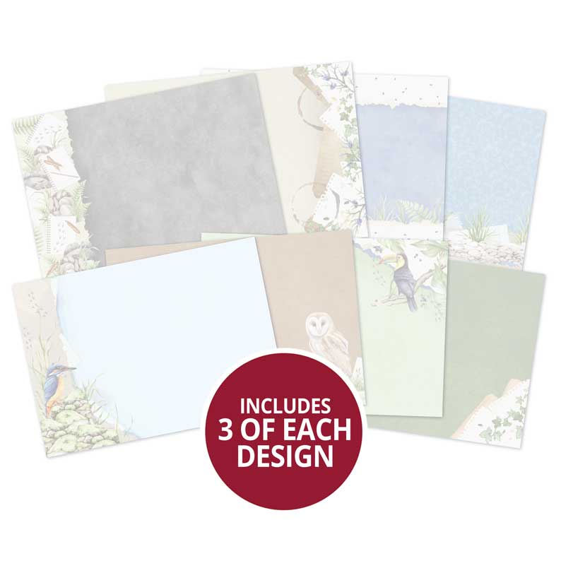 Encadrements de cartes de luxe Oiseaux botaniques