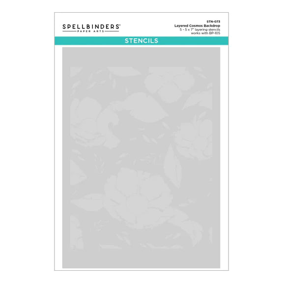 Lot Pochoir et Impression Mieux Presser Cosmos de la Collection Pressed Posies