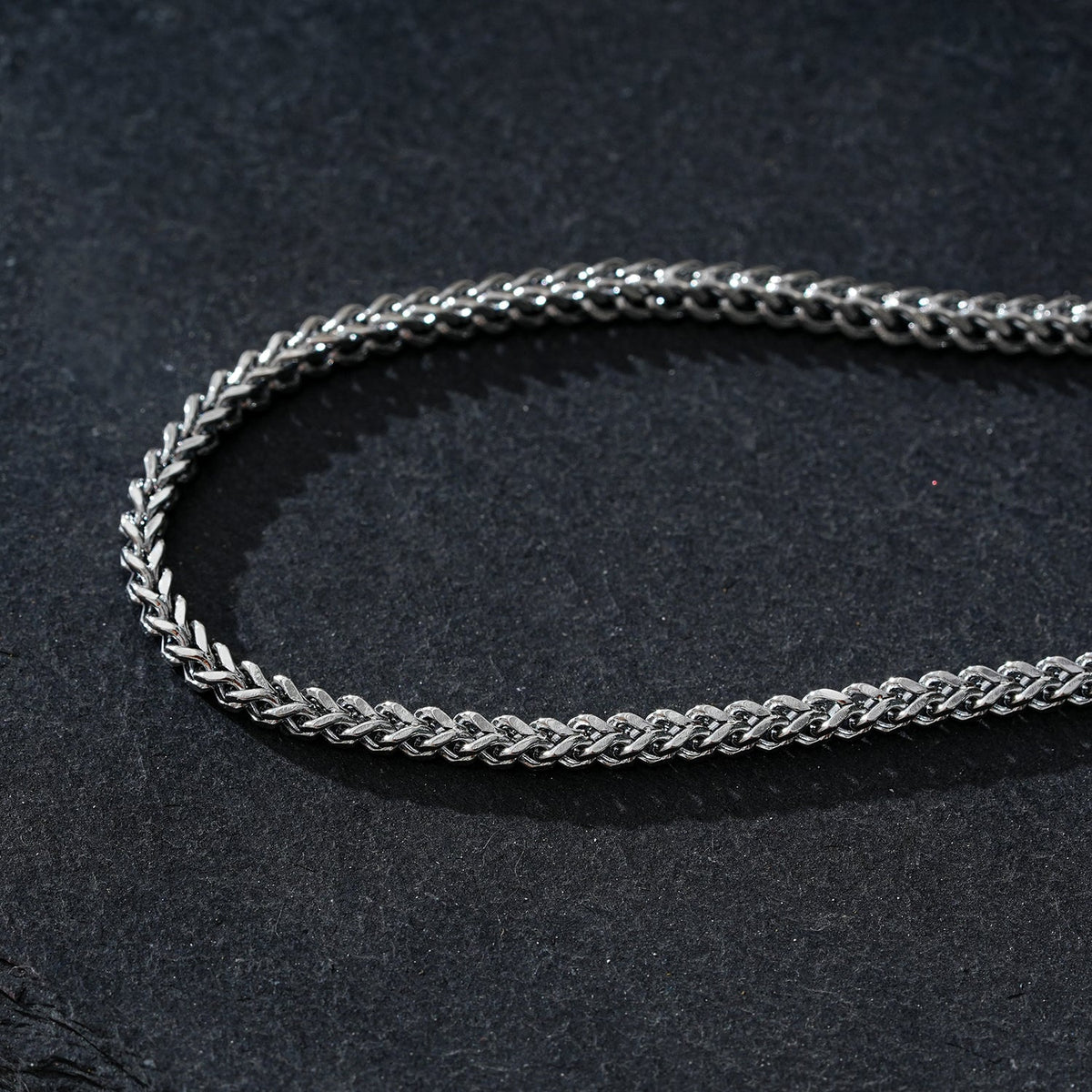 BILLIE LG : Chaîne de cheville Cuban Link argentée