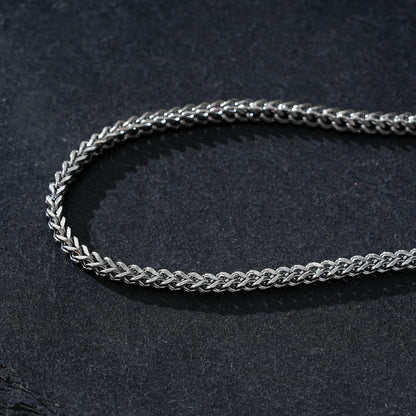 BILLIE LG : Chaîne de cheville Cuban Link argentée