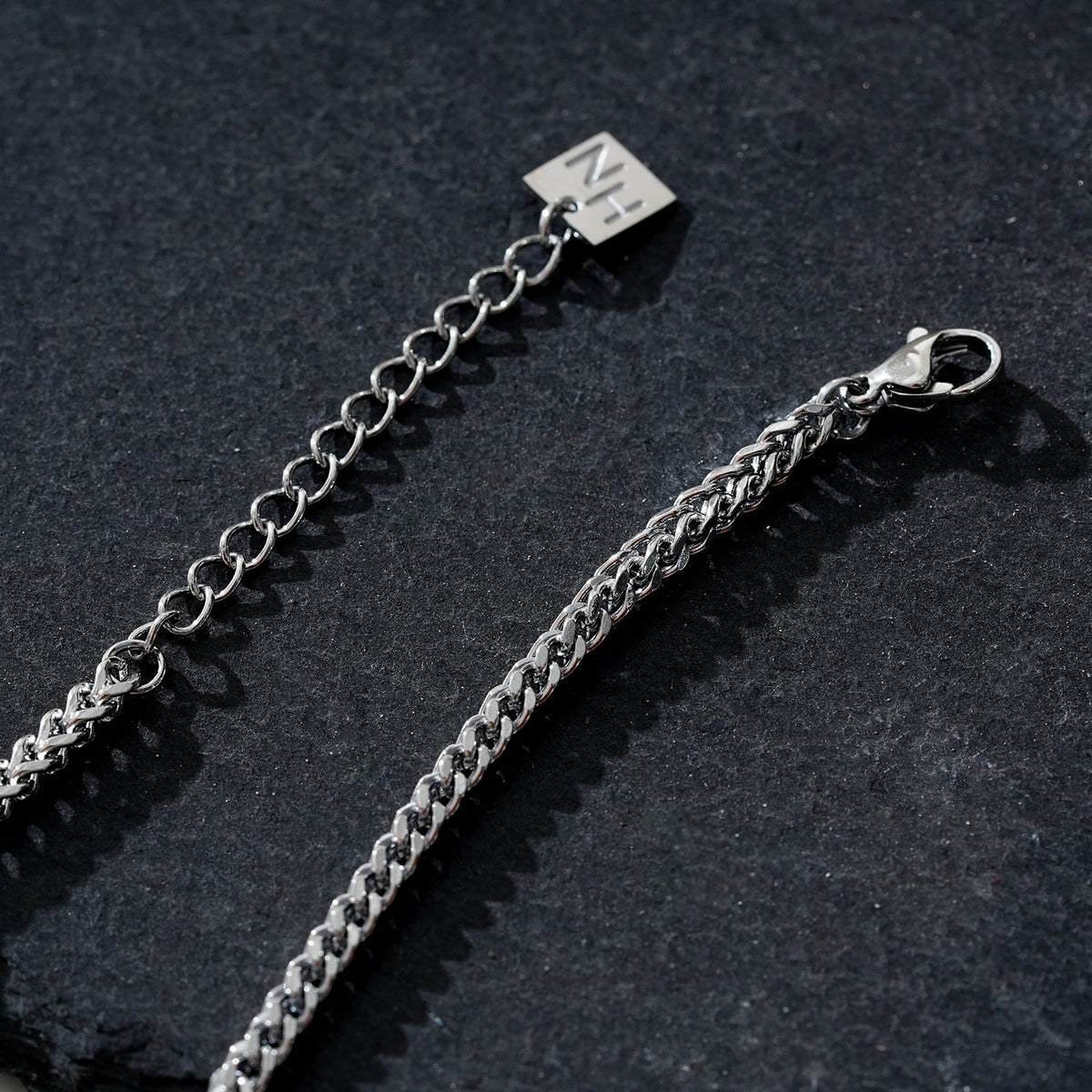 BILLIE LG : Chaîne de cheville Cuban Link argentée