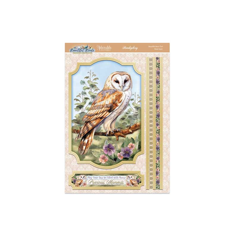 Ensemble Deco-Large Magnifiques Oiseaux - Belle Chouette Effraie