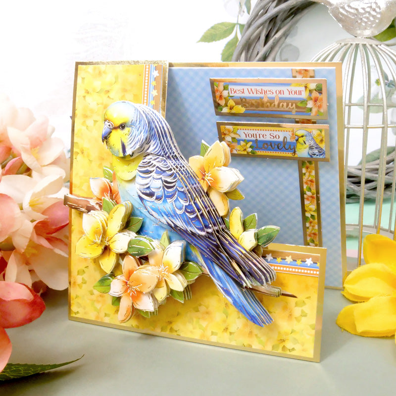 Beautiful Birds Deco-Large Set - Budgie Blossoms
