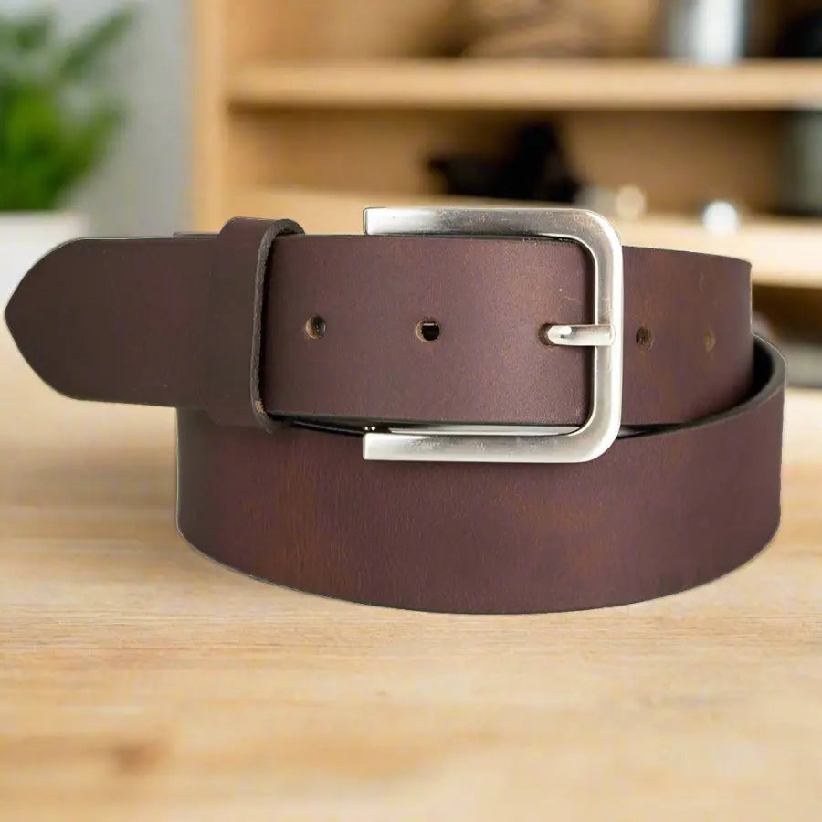 Ceinture en cuir solide à boucle amovible pour homme BOL