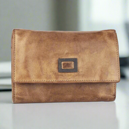 MET Women's Square Tab Leather Wallet