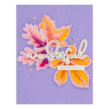 Plaque de presse et matrices Feuilles d'automne de la collection BetterPress Automne