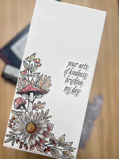 Plaque de presse et matrices « Autumn Floral Corner » de la collection BetterPress Autumn