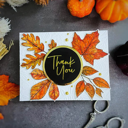 Plaque de presse et matrices Feuilles d'automne de la collection BetterPress Automne