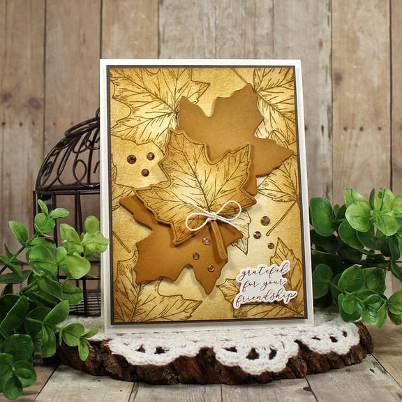 Plaque de presse et matrices Feuilles d'automne de la collection BetterPress Automne