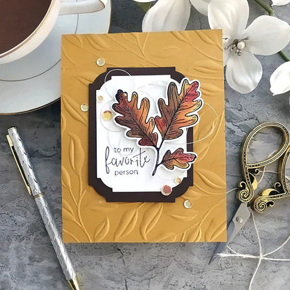 Plaque de presse et matrices Feuilles d'automne de la collection BetterPress Automne