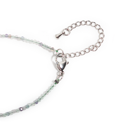 Purple and Green Fluorite Bracelet - 2-3mm