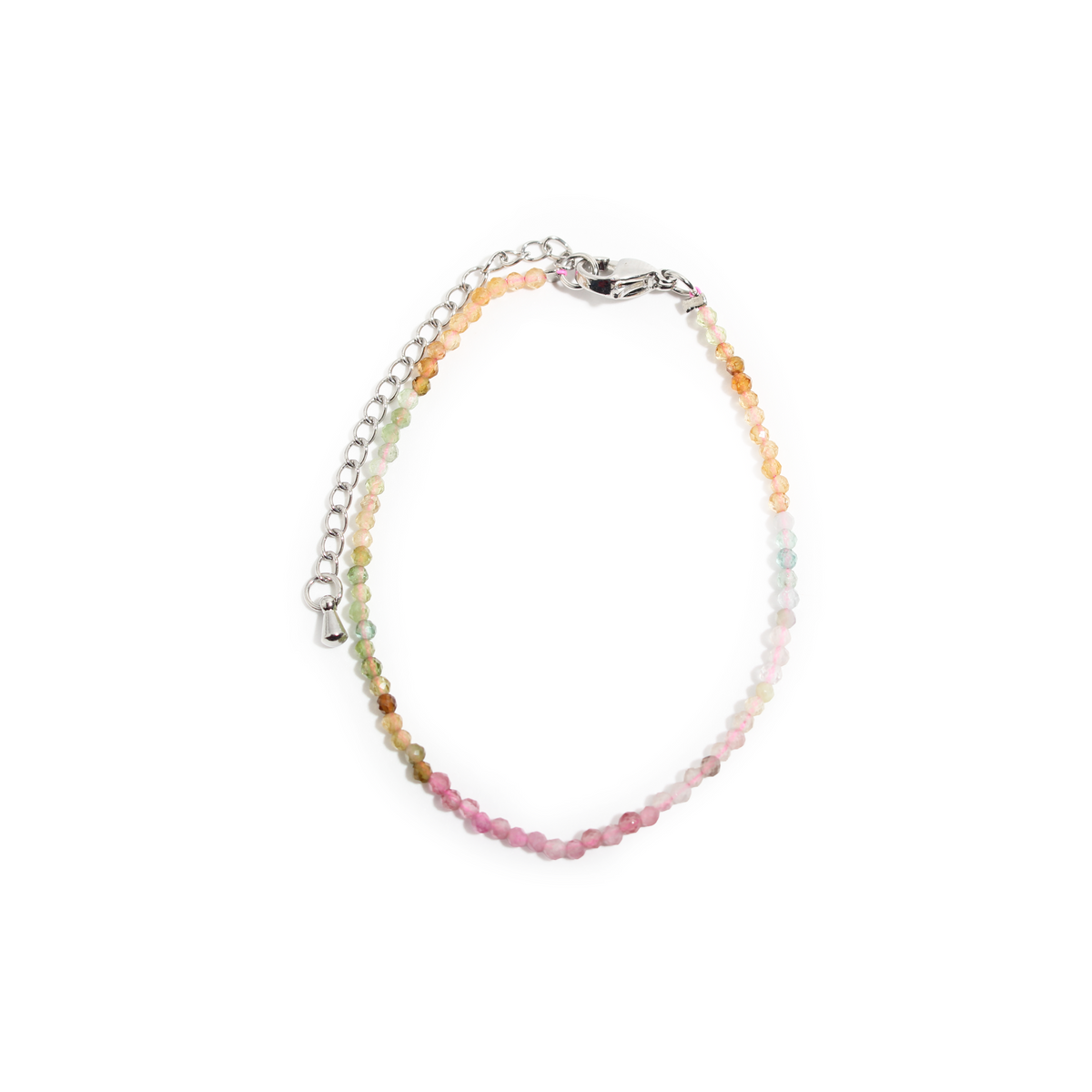 Watermelon Tourmaline Bracelet - 2-3mm