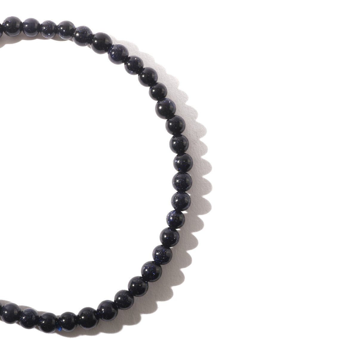 Goldstone Blue Round Bracelet (Synthetic)