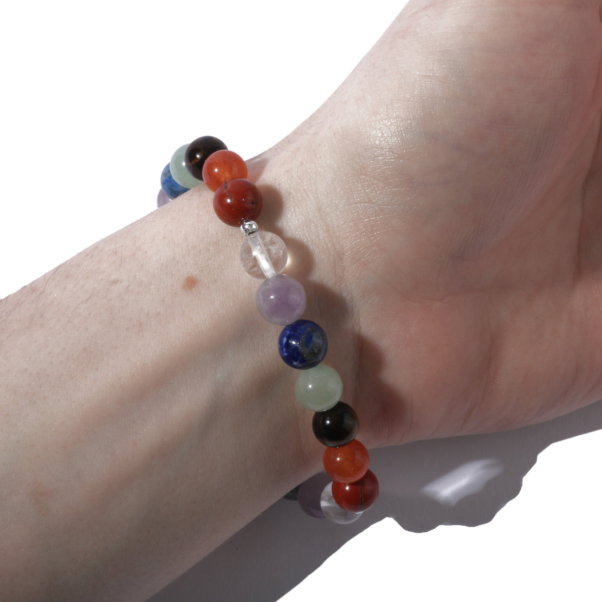 Chakra Stones Round Bracelet - 8mm