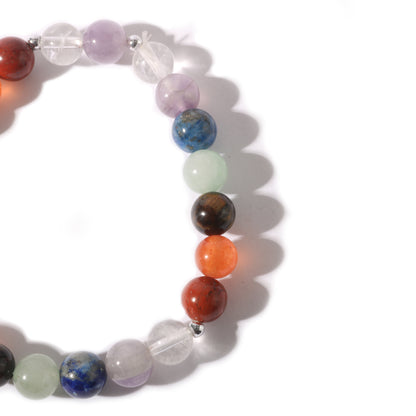 Chakra Stones Round Bracelet - 8mm